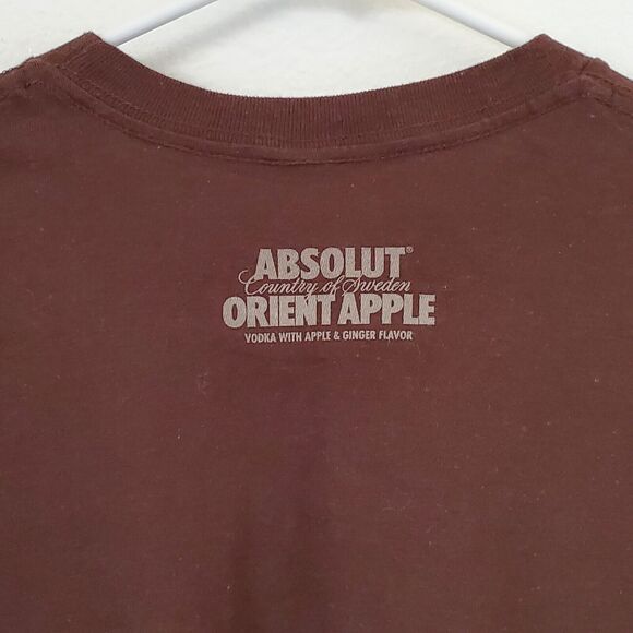 Absolut Vodka Tulex Mens M T-Shirt Drinking Brown Cotton Unisex SS Crew New - Picture 6 of 8